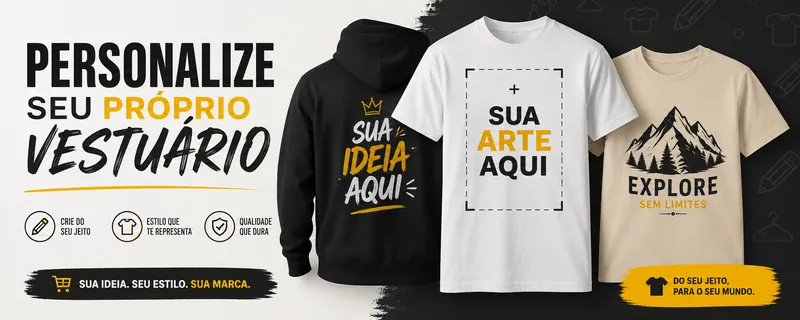 Exemplos de vestuário que pode ser personalizado